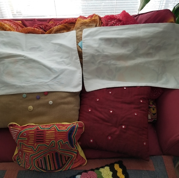 VTG Pair of Needle Punch Pillow Cases - Picture 4 of 4